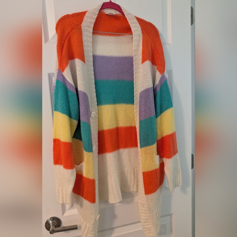 LuLaRoe Multicolor Striped Cardigan